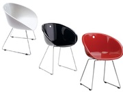 Стул Дэвис, цвет белый, черный, красный, хром